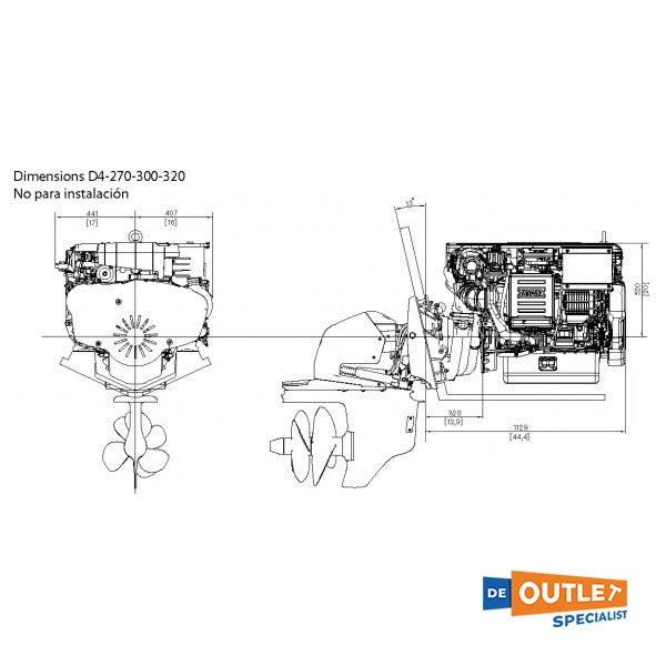 طقم محرك Volvo Penta D4-270A/DPI 270 حصاناً الجديد