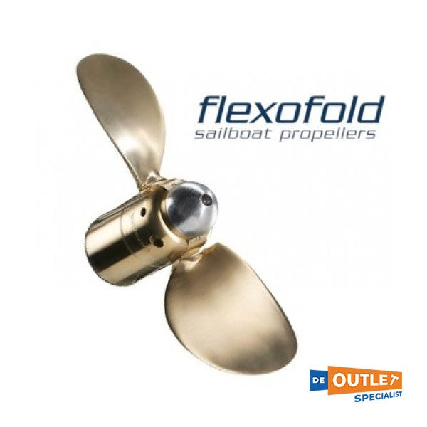 Flexofold 14 x 9,5 2-blads klapschroef brons voor saildrive