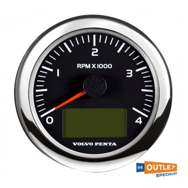 Volvo Penta Tacho EVC 4000 RPM Black 85