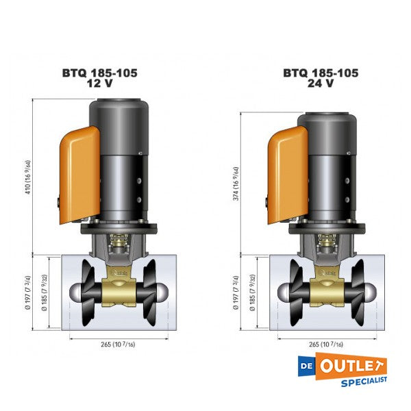 Quick BTQ185 105 KGF Duo-Prop Bugstrahlruder 12V