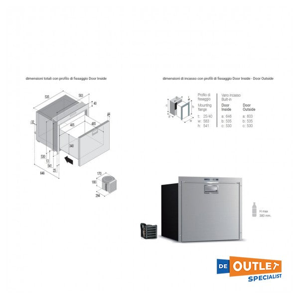 Vitrifrigo DW70 70L compressor freezer - DW70 OCX2 BTX
