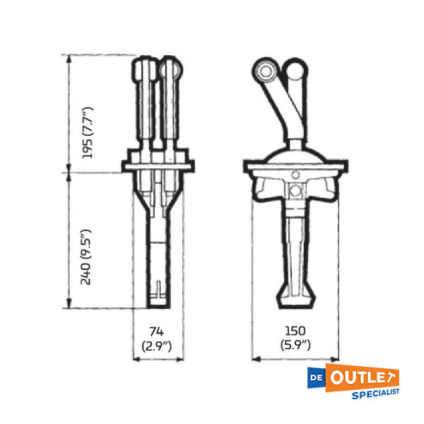 Controladores de acelerador mecánico UltraFlex B208 - 37654C