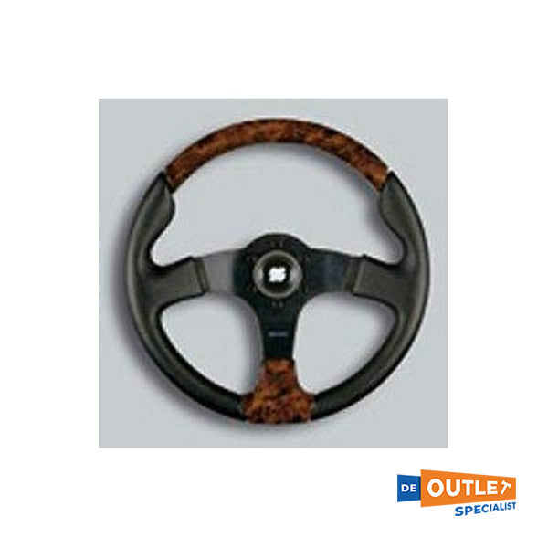 Ultraflex Burano brown steering wheel 350 mm - 64292D