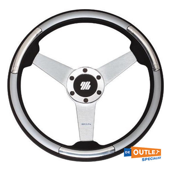 Ultraflex Linosa 3-spaaks silver steering wheel 350 mm - 64295K