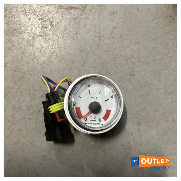 Volvo Penta Voltmeter 8-16v white - 881658