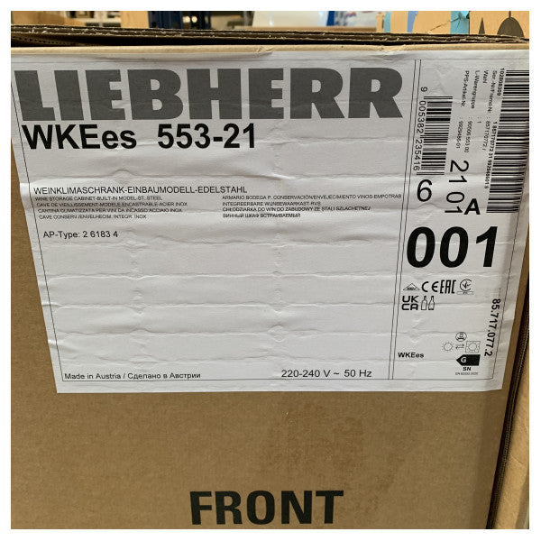 Liebherr WKEES 553-21 Armadio climatico da incasso per vini da 18 bottiglie 230V