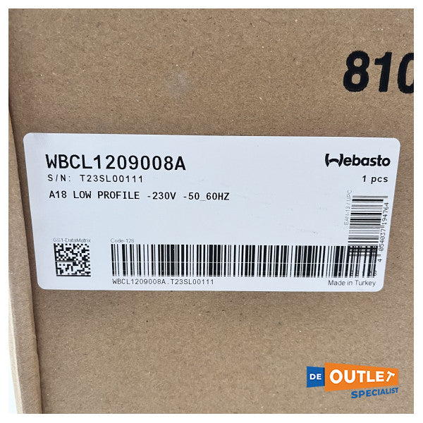 Низькопрофільний кондиціонер Webasto A18 Blue-Cool 18000 BTU - WBCL1209008A