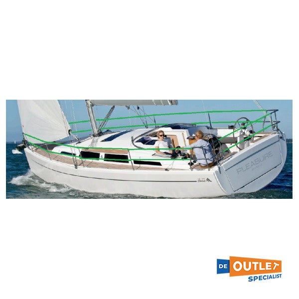 Hanse 345 RVS zeerailing compleet zonder doorgang - TBR1027